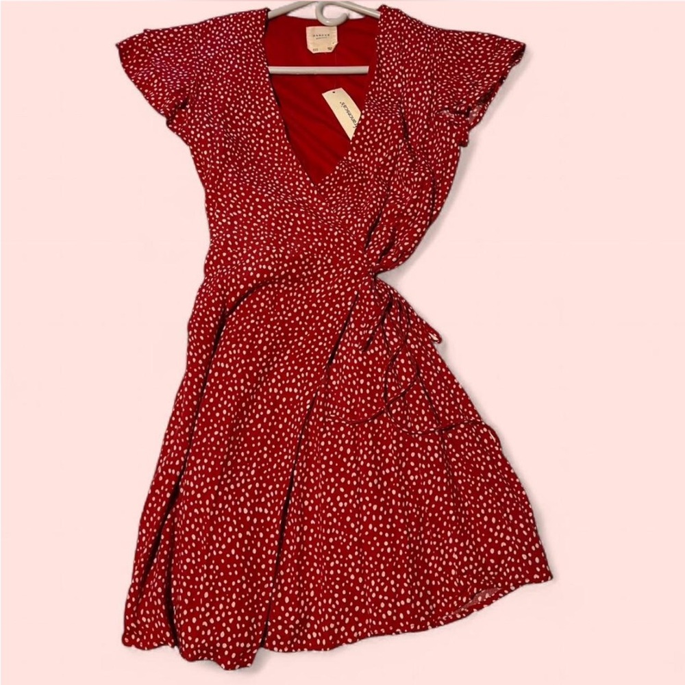 🤍❤️Date night polka dot red mini dress❤️‍🔥🤍